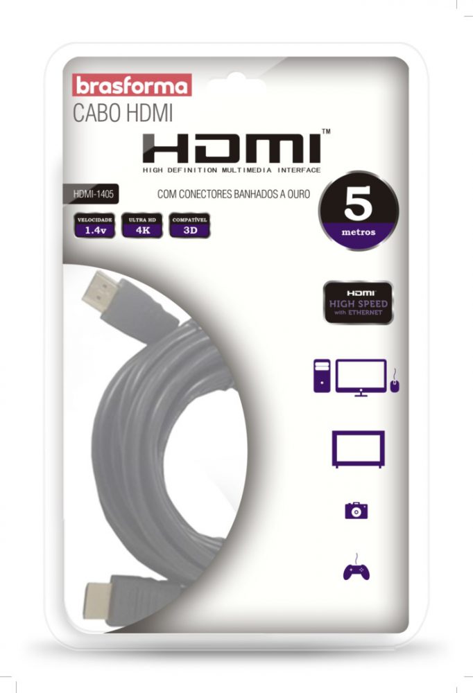 Cabo HDMI 1.4 4K 3D 1080P 5m