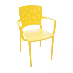 Cadeira Tramontina com Braço Safira Amarela –