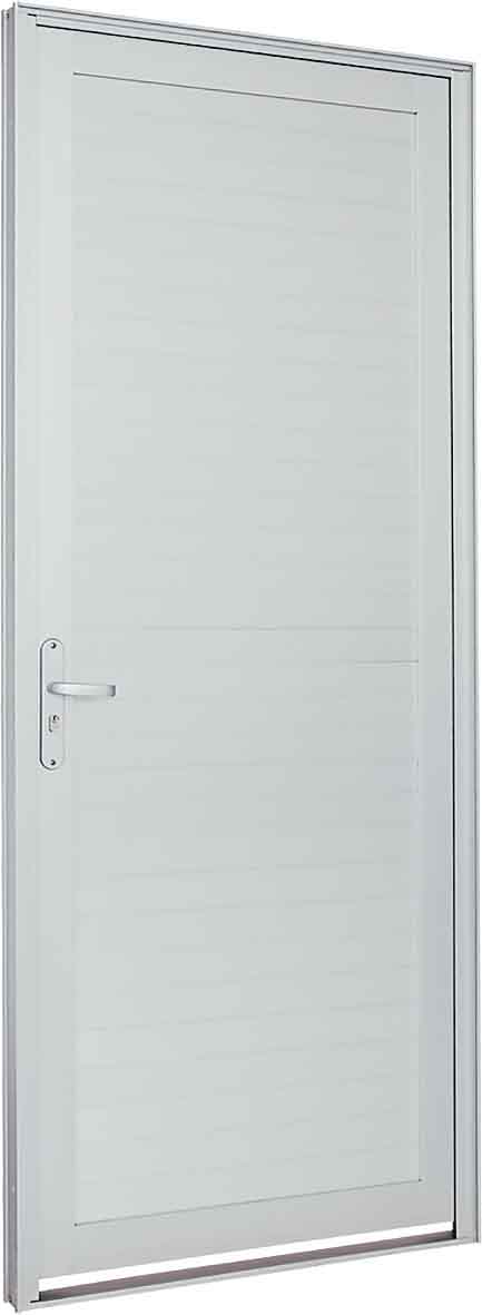 Porta C/Lambris Alumifort Branco Esq. 2,16x88x5,4