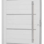 Porta Pivotante Lambris C/Friso e Puxador Acab. Branco 223,5×126,2×12
