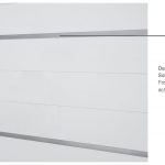 Porta Pivotante Lambris C/Friso e Puxador Acab. Branco 223,5×126,2×12