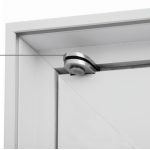 Porta Social Pivotante C/Lambris e Puxador Horiz. Alumifort Dir. Br. 216x100x8