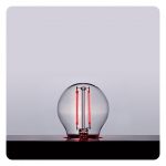 Lâmpada Stella LED Mini Bulbo Color E27 2W Luz Vermelha
