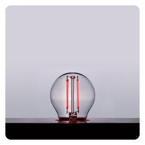 Lâmpada Stella LED Mini Bulbo Color E27 2W Luz Vermelha
