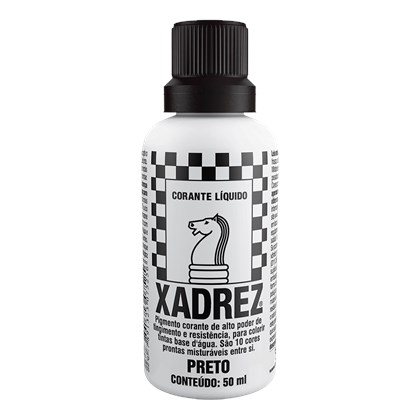 Corante Xadrez - PRETO 50ml - Corante Xadrez - PRETO 50ml - Tintas