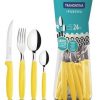 Jogo Talheres Inox 24Pçs Ipanema Amarelo