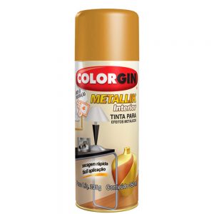 Spray Colorgin Metallik 350ml Ouro
