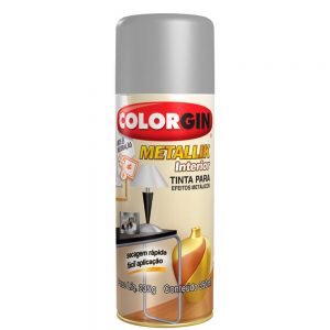 Spray Colorgin Metallik 350ml Prata