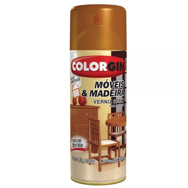 Spray Colorgin Móveis e Madeiras Mogno 350ml