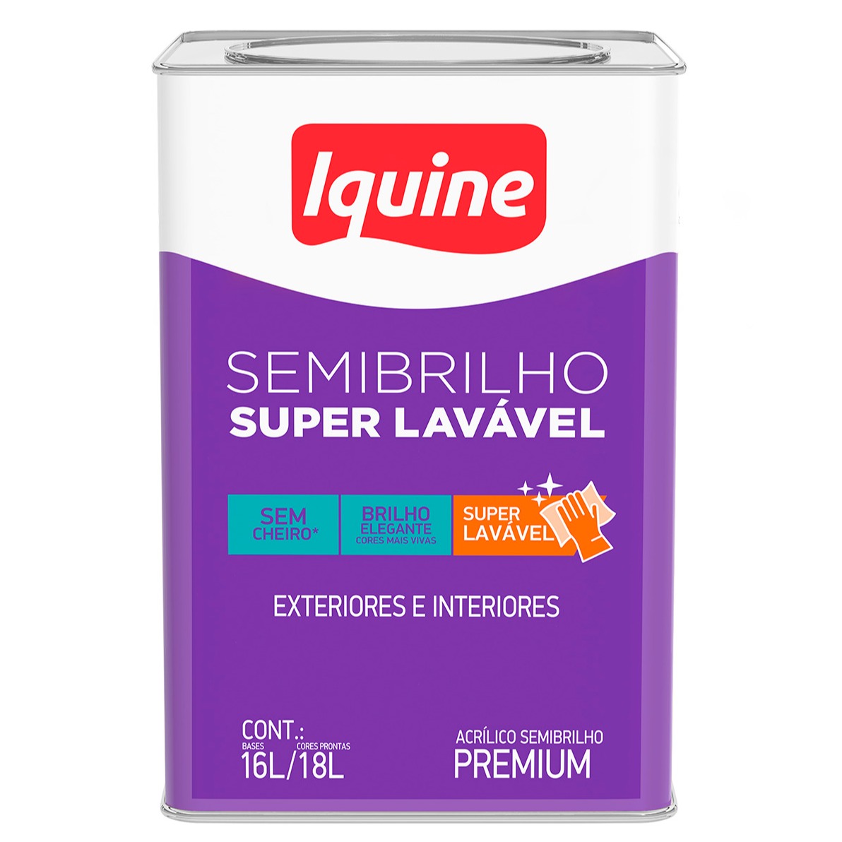 Tinta Semibrilho Iquine Super Lavável 18L